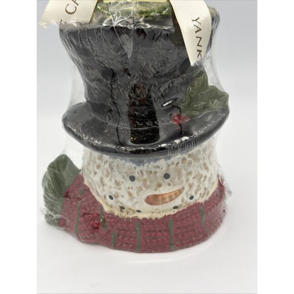 NEW Yankee Candle Snowman Ceramic Wax Warmer 3 Melts Holiday Christmas Vintage - Picture 1 of 7